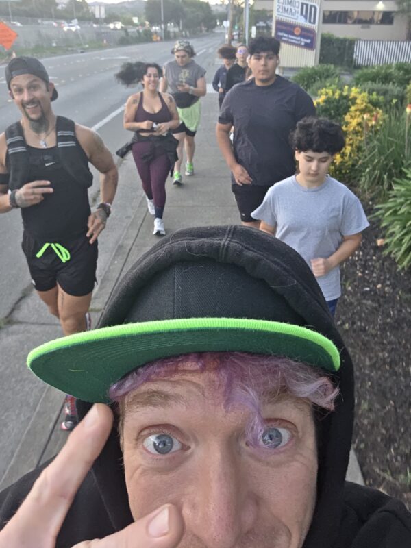 Group run club at Spite Fitness in Santa Rosa